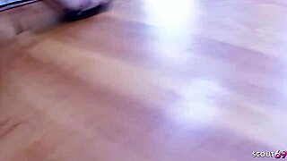 Cheating asian cougar wife tempts gardener boy into pussy creampie play?