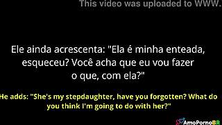 stepdad's half-sister catches him fucking me on bed laughs calls me slut