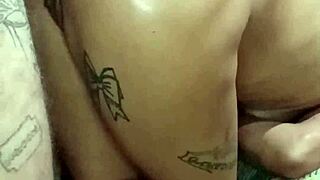 Sucking licking and fucking the tattooed skinny couple outdoors pt1