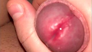 guy edges cock with pre-cum leaks before blasting multiple outdoor cumshots