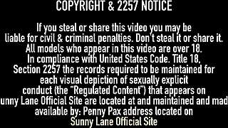 Sunny Lane's Heart Races Riding Glass Dildo By Outdoor Fountain