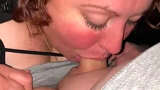 Fat BBW Gives Sloppy Blowjob Before Heading to Work