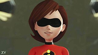 Elastigirl Delivers Steamy Blowjob in HD Cartoon Animation by Redmoa