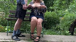 Mother-in-Law Invites Cum Blast All Over Her Huge Natural Tits