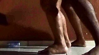 couple fucks passionately on hotel balcony at new year's eve