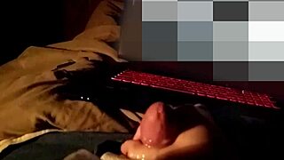 Chubby amateur blasts huge slo-mo cum loads from his small cock while moaning in ecstasy