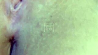 Bold close-up of cute big ass Latina princess playing with her pink pussy