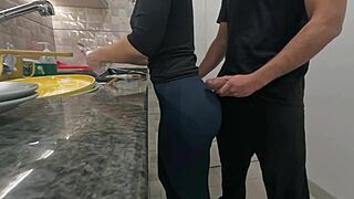 Hey maid, want massive cumshot on your ass while cleaning kitchen with monster cock fetish?