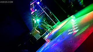 Check out this blonde german stripper teasing ripping clothes big tits ass at eds bar titty tuesday