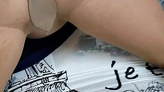 a dirty talking pantyhose milf teases her shaved pierced nipples and close-up pussy for you