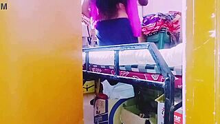 desi housewife fucks storekeeper with telugu dirty talk in shop