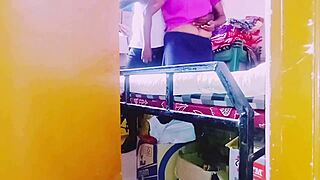 desi housewife fucks storekeeper with telugu dirty talk in shop