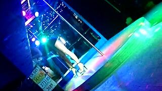 Check out this blonde german stripper teasing ripping clothes big tits ass at eds bar titty tuesday