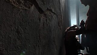 Bold Tie Tug Reveals Her Pantyless Upskirt Ass Tease