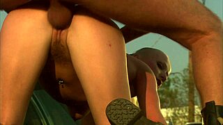 blonde milf's tight ass gaped in car doggy with deepthroat