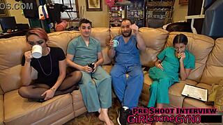 channy crossfire's backstage checkup... ripping clothes, fingering hairy pussy and anal play 😈🔥