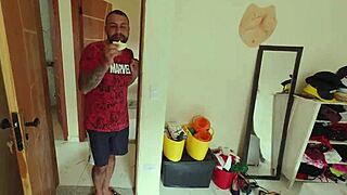 wanna see this skinny big pussy teen fuck outdoors with a crossdressing couple on the street??