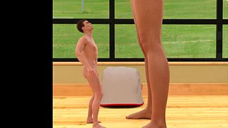 giantess milf grows huge tits tall comic mini guy size change banging