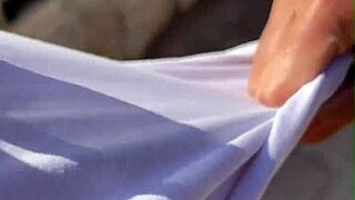 Risky 18YO Brunette Teen Flashes Then Fucks Outdoor POV Creampie Doggystyle