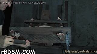 wanna see this sadomasochism master bound slut suck nasty cock in rough bdsm game?