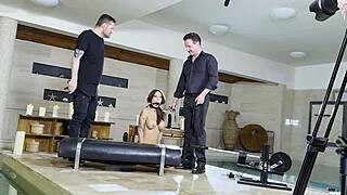 monika fox cock hungry sub takes double anal fisting in bdsm backstage