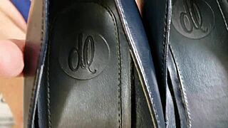 a dirty talking pantyhose milf teases her shaved pierced nipples and close-up pussy for you