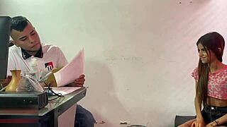 Think a college girl like her can handle your boss cock after workout?