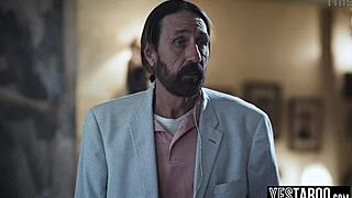 naughty petite latina stepdaughter, bend over for stepdad's big cock doggystyle pounding