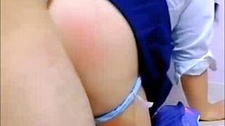 couldn't resist helping this horny mexican schoolgirl cum after watching her masturbate in uniform!