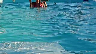 Latina Slut Rides Cock Doggystyle in Jacuzzi Creampie