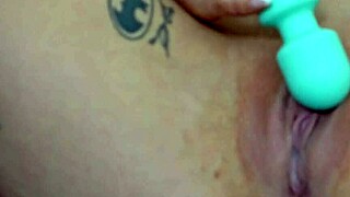 Blonde girl caught fingering pussy with tits out for cumshot