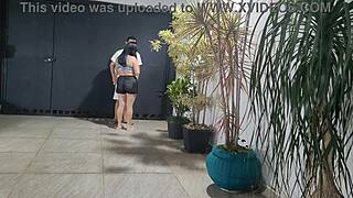 risky garage fuck with neighbor while cuck showers 😈🔥