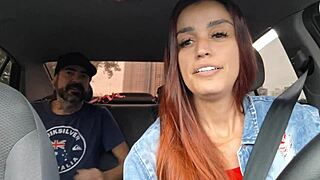 app driver catches guy jerking off and fucks him in the car