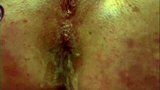 czech milf housewife masturbates juicy asshole with grapes close-up outdoors