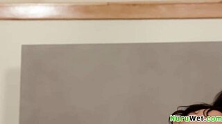 Does Gal Ritchie rub her hairy wet pussy on Seth Gamble's back before fucking him senseless with her big natural tits?