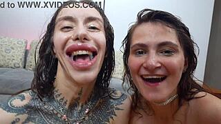 can you handle two sluts princess lili and holy wood in wet mega gangbang with dap double anal fisting?