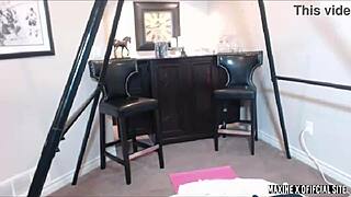 Maxine X fucks her sweet Asian pussy with college uniform dildo