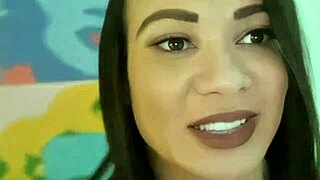 ever seen a brazilian pornstar's huge clit in her first monster cock casting test?