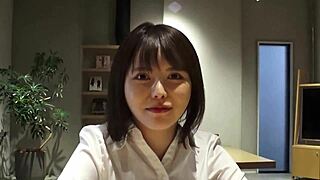 a cute japanese office lady cheats at work starting with flirty glances leading to passionate hidden affair full of moans