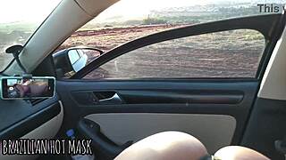 sucking stranger's monster cock in public car almost caught