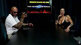 imagine her stripping those sheer red see-throughs to flash huge tits after spilling porn secrets