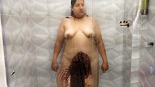 we werent planning to film but shower fingering feels too good