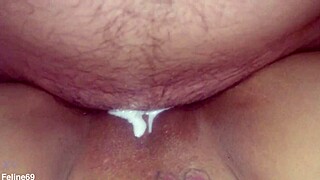 Wifey takes monster cock creampie from black bull while squirting hard