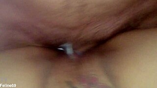 Wifey takes monster cock creampie from black bull while squirting hard