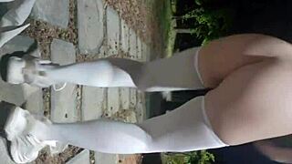 i strip naked outdoors in china, fingering my asian pussy until i cum hard in public exposure thrill