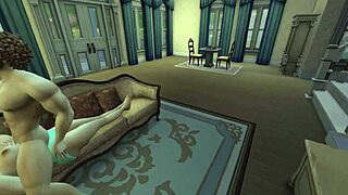 our family full of tension... we fucked hard in living room with anal cumshot