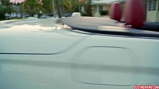 busty babe chats about car hookup fun