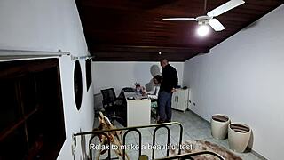 student heads to teacher's office for test but gets seduced into desk sex