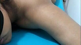 Slave whore's oiled buttocks groped hard