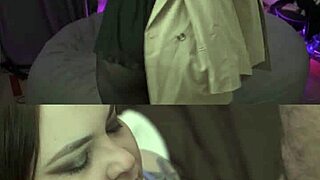 Very Beautiful Curvy Girl Strips Clothes Ripped Double Screen Tease